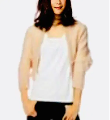 IENA 택 포함 새상품 라메 믹스 가디건 볼레로 옅은 핑크