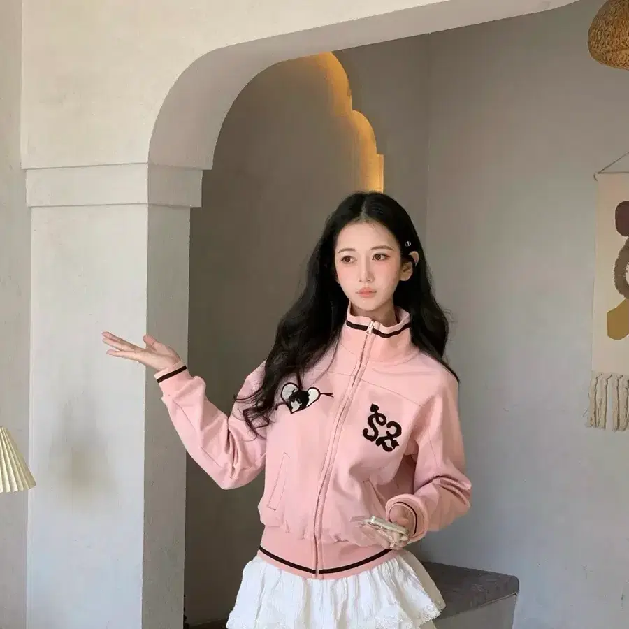Bonnet Track Jacket Hearts2hearts | Bunjang Global