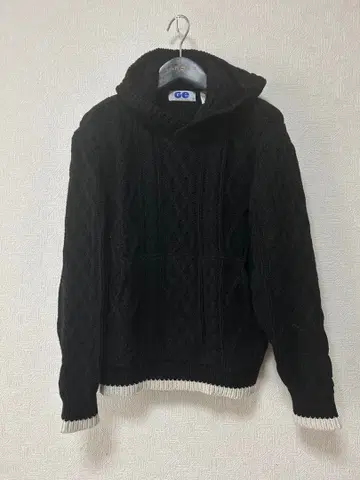 [90년대] GOOD ENOUGH 피셔맨 니트 후디 굿이너프