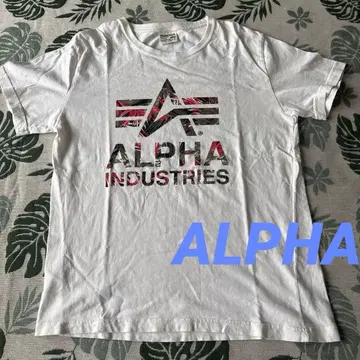ALPHA INDUSTRIES 플라워 로고 T셔츠 X-LARGE