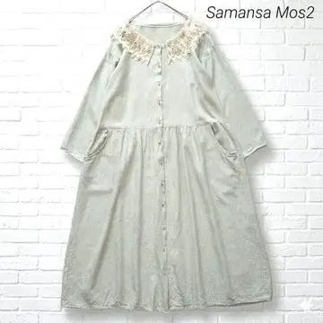 Samansa Mos2 사만사 모스모스 레이스 옷깃 개더 원피스 F