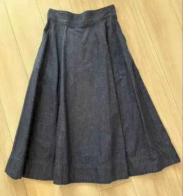 ICHIE 스트로베리 필드 레쥬르 데님 스커트