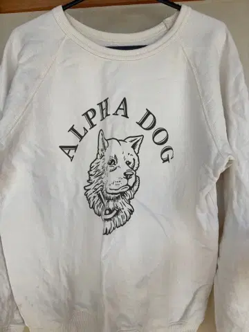 made in usa 구제 의류 ALPHA DOG 맨투맨 L 사이즈