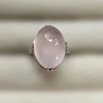 9호 대형 로즈쿼츠 실버 천 개의 시스루 반지