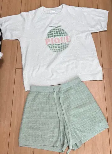 젤라또피케 멜론 룸웨어 파자마 상하의 세트 여성용