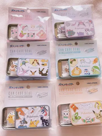 포켓몬 캔 케이스 씰 10 디자인 6 세트