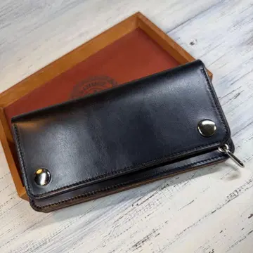 [ 트래커 지갑 롱 3층 ] 크롬엑셀 차심 YKK 실버