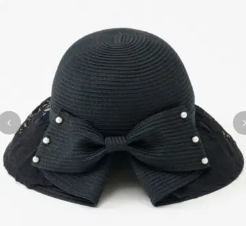 시마무라 아오키 미사코 m petit 리본 블레이드 햇 블랙