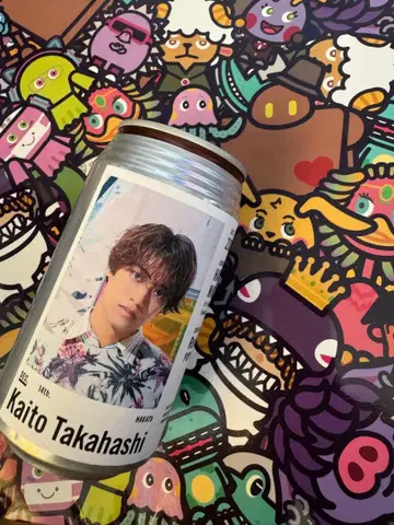 타카하시 카이토 팝업 스티커씰 포함 드링크 캔 디자인 쇼핑백