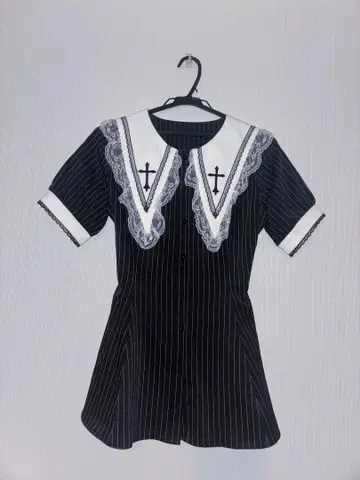 MARS 토끼미쿠 콜라보 BIG 옷깃 크로스 자수 셋업