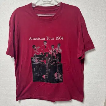 Beatles 비틀즈 락 T셔츠 미국 투어 1964 FREE