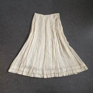 ARTISAN 플레어 스커트 내추럴 린넨 실크 혼방 일본제