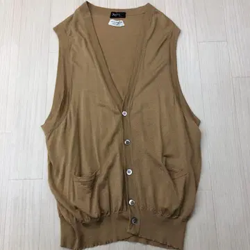 이탈리아제 캐시미어 실크 슬리브리스 가디건