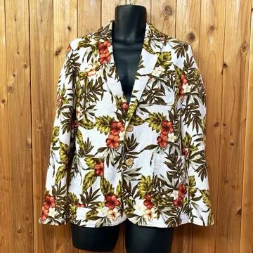 어반 리서치 알로하 패턴 트로피컬 패턴 린넨 테일러드 자켓 캐주얼