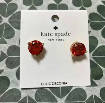 새상품 katespade NEW YORK 귀걸이 레드 x 골드