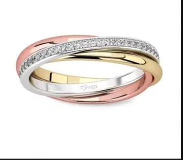 Jeulia 크로스 반지 핑크 골드 8.5 US