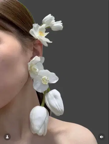 화이트 플라워 이어커프