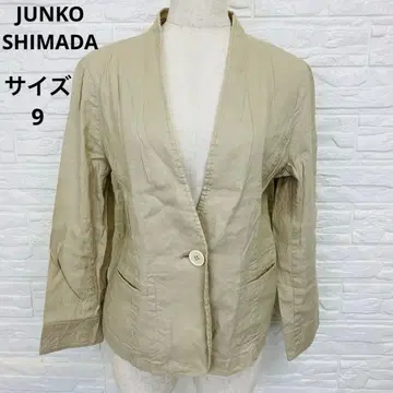 준코 시마다 PART2 노카라 자켓 린넨 혼방 사이즈 9 아우터