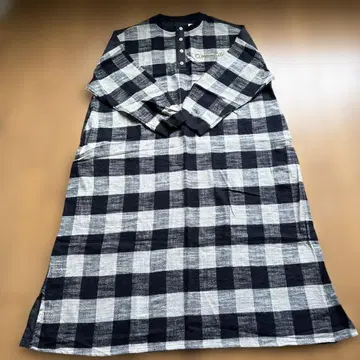 택 포함 새상품 라임 잉크 체크 절개 롱 원피스