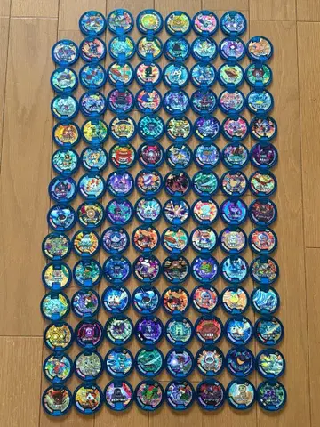 요괴워치 메달 110개 세트 기술 메달 파랑 테두리