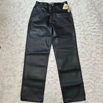 미사용급 BONSKIP 인조 가죽 와이드 팬츠 블랙 y2k 빈티지