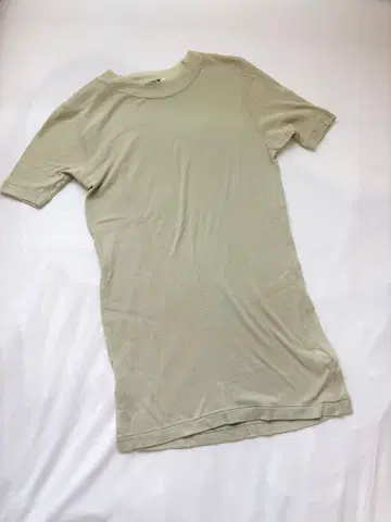 [ AURALEE ] 그린 시어 반팔 T셔츠