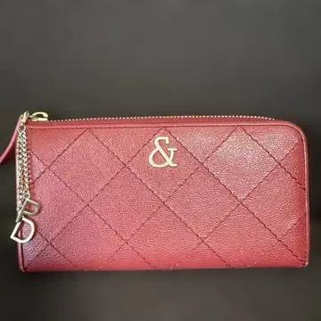 Pinky&dianne 가죽 퀼팅 장지갑 빨간색