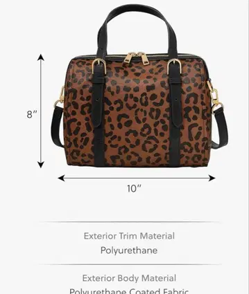 FOSSIL CARLIE SATCHEL LEOPARD