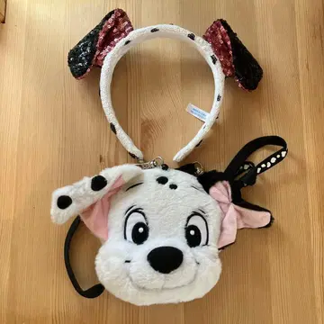 디즈니 머리띠 숄더백 세트 101마리 강아지