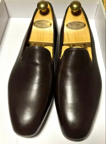 John Lobb 다크 브라운 가죽 드레스 슈즈 42