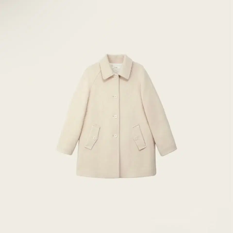 The Barnet White Half Balmacaan Coat New Product on Bunjang Global