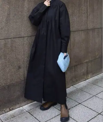 machatt 핀턱 셔츠 드레스 BLACK