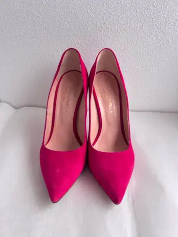 핑크 스웨이드 스틸레토 하이힐 41