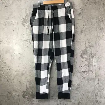 B2803 구제 의류 파자마 팬츠 블랙 화이트 90s Y2K