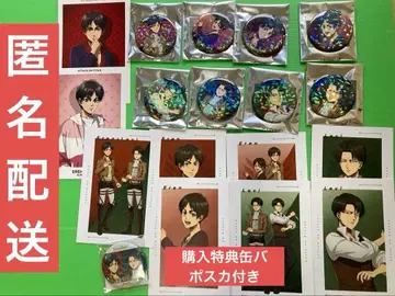 진격의 거인 리바이 엘렌 캔뱃지 엽서 과거와 현재 ver. 세트