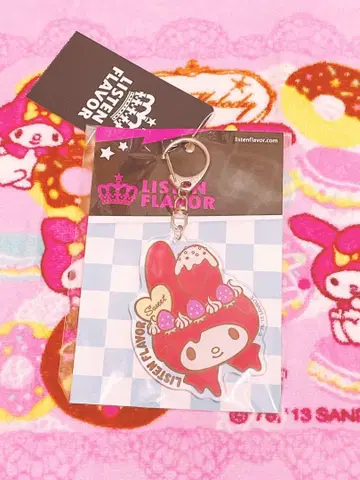 마이멜로디 LISTEN FLAVOR 딸기 아크릴 키링
