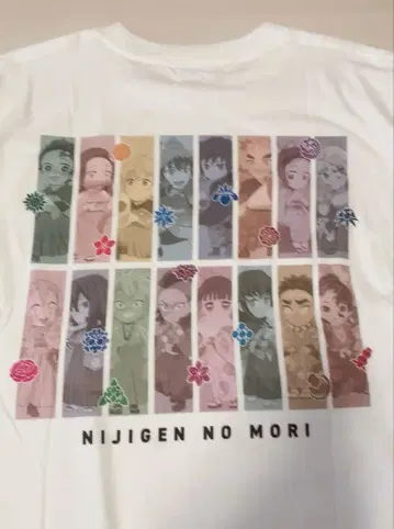귀멸의 칼날 니지겐노모리 티셔츠 M 사이즈