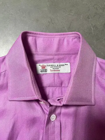 TURNBULL & ASSER 퍼플 드레스 셔츠