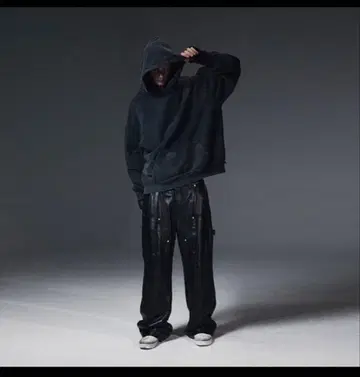 LMN3011 더블니 가죽 팬츠