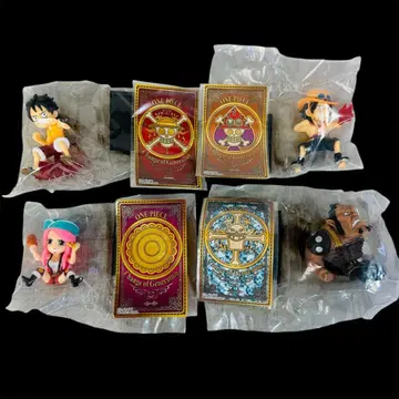 [내부 가방 미개봉품] 원피스 제일복권 카드 스탠드 피규어 4종