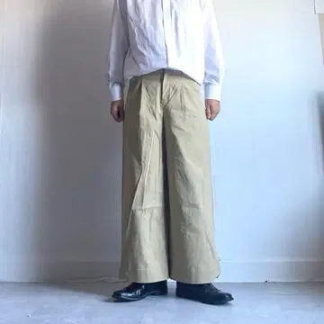 구제 의류 치노 팬츠 베이지 와이드 팬츠 이지 팬츠