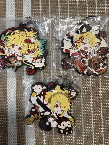 그랑블루 판타지 12신장 러버 마스코트 키링 3개 세트