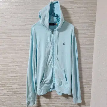 [ L ] 폴로 랄프로렌 풀 집업 후드티 라이트 블루 현행 택