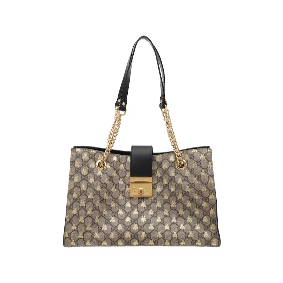 古驰（Gucci）Padlock GG Supreme帆布中号单肩包