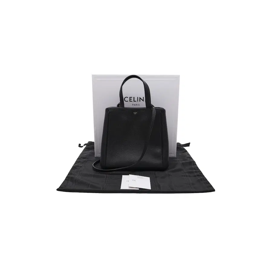 Celine 颗粒小牛皮折叠购物袋