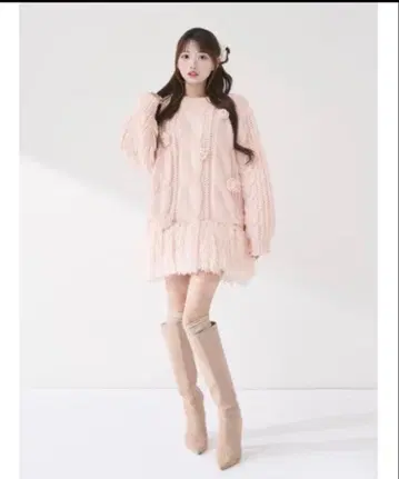 로즈 모티브 니트 튜닉 다리치 Darich