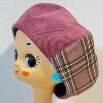 [ 봄 SALE ] 코듀로이 베레모 ( 핑크 ) 핸드메이드 모자 여성용