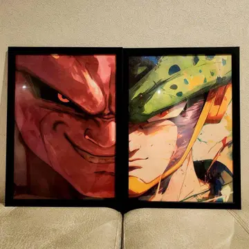 드래곤볼 포스터 마인 부우 셀 2장 세트 빅 A3 사이즈