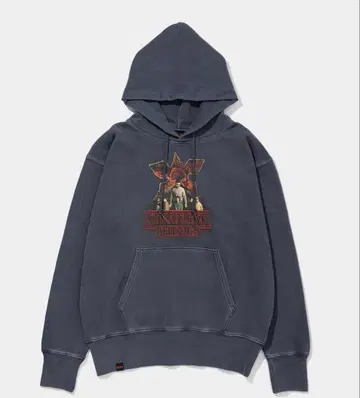 기묘한 이야기 후드 부착 후드티 네이비 [ L 사이즈 ]