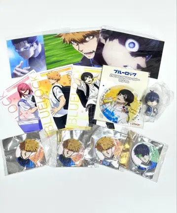 블루 록 캔뱃지 엽서 이사기 쿠니가미 바치라 치기리